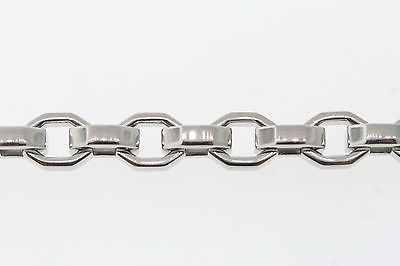 #ad Black amp; Blue Jewelry Co. 8mm Stainless Steel Hex Link Chain Necklace 36quot; $129.00
