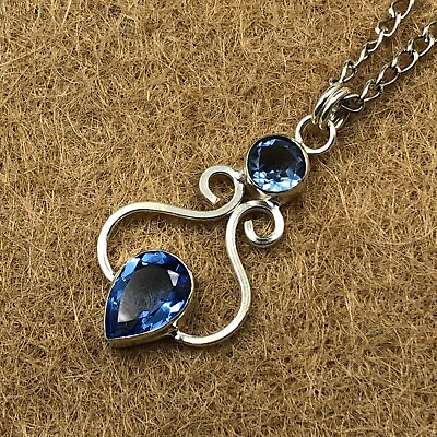 #ad Tanzanite Gemstone Handmade Jewelry Sterling Silver Mum Gift Pendant 1.6quot; $28.80