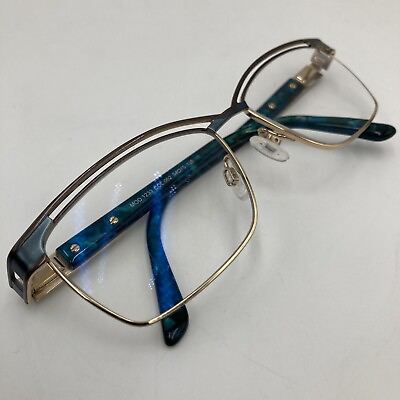 #ad Cazal Model 1233 Color 002 Blue Gold Color Authentic Eyeglasses RX 54 15 135 $64.99