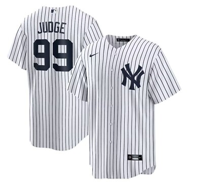 #ad New York Yankees Aaron Judge #99 Jersey Pinstripes Mens Large NWT $49.98