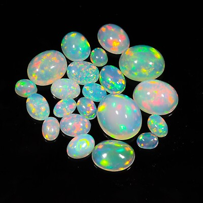 #ad ATop Quality Natural Ethiopian Opal Cabochon Lot Welo Fire Opal Making Jewelry $33.24