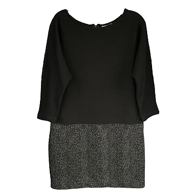 #ad LOFT Black Gray Sweater Snake Shift Dress Size Medium $17.50