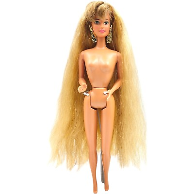 #ad Barbie Hollywood Hair Teresa Doll Extra Long Hair Honey Blonde Earrings 1993 $29.99