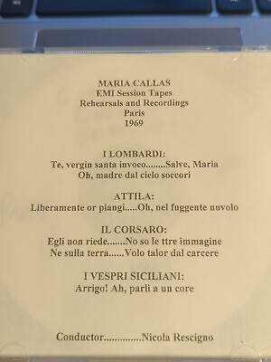 #ad Live Opera Recording CD2374 Callas Lombardi Attila Corsaro Siciliani Rehearsals $11.99