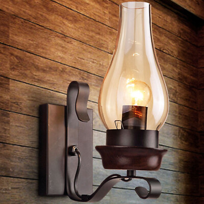 #ad Retro Iron Art Candle Wall Lamp for Bedroom Porch Hallway Corridor Fixture Light $54.90