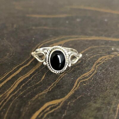 #ad Black Onyx Gemstone Sterling Silver Jewelry 925 Handmade Ring For Women $10.64