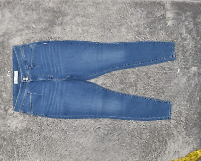 #ad Signature Levi#x27;s Women#x27;s Size 16 High Rise Super Skinny Jeans Blue Cotton Blen $18.70