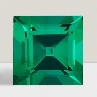 #ad Emerald Square Cut Gemstone 4.50 Cts 11 mm Lustrous Loose Gem $11.99