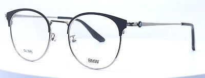 #ad BMW BW5010 014 Shiny Light Ruthenium Round Mens Full Rim Eyeglasses 51 21 150 $74.99