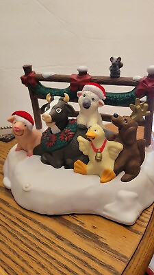 #ad New Barnyard Animal Carolers Mouths Move. Sing 8 Different Songs Tested Works $56.25