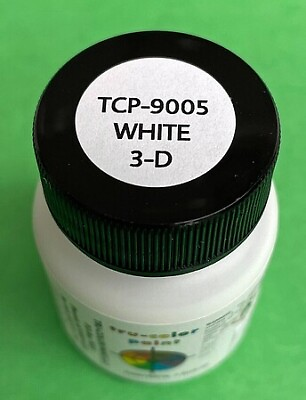 #ad Tru Color White Railroad Color Acrylic Paints for 3D Printed Plastic Mo TCP 9005 $7.98