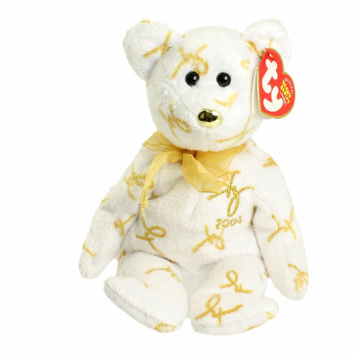#ad TY Beanie Baby 2004 SIGNATURE BEAR 8.5 inch MWMT#x27;s Stuffed Animal Toy $9.89