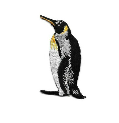#ad Penguin Emperor Penguin Bird Embroidered Iron On Applique Patch L $3.69