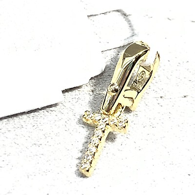 #ad Michael Kors Custom Letter T CZ Charm Initial MK Gold Over Sterling Silver 1 4quot; $19.95