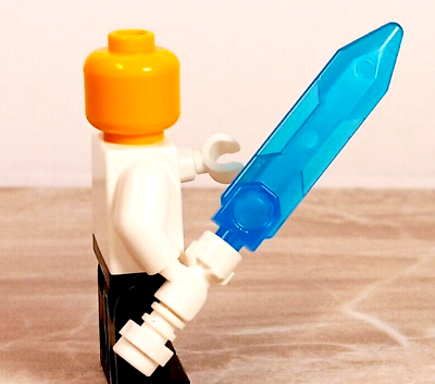 #ad LEGO Ninja Energy Blue Sword Translucent ICE CRYSTAL BLADE White Bone Handle $3.37