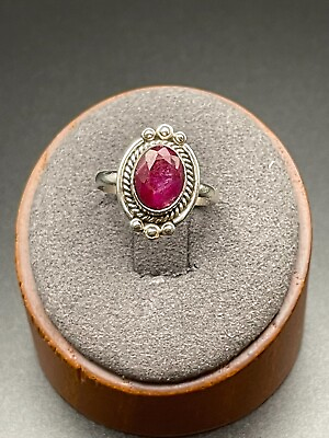 #ad Ruby 925 Sterling Silver Ring $35.00