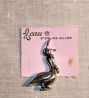 #ad Sterling Nautical Charm Pendant * Pelican * $14.95