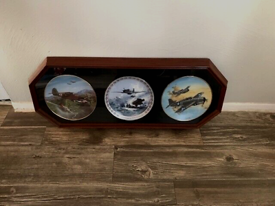 #ad P 40 Flying Tiger Play 1991 Checkmate 1994 amp; F4F Wildcat Framed Plates $45.00