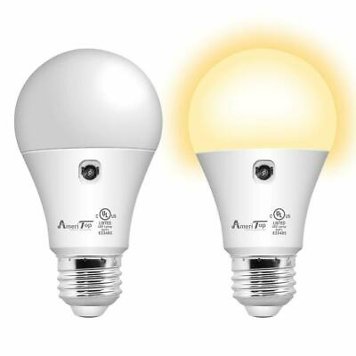 #ad 2Pack Sensor Light Bulb Dusk to Dawn LED Smart Light Bulb For Outdoor Warm White $11.99
