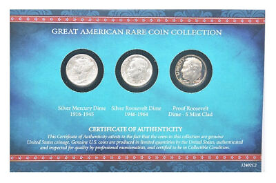 #ad American Coin Treasure Great American Rare Coin Dime Collection 1916 1964 $14.99