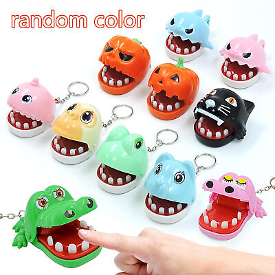 #ad Cute Cartoon Biting Finger Game Toy Keychain Portable Bite Finger Funny Toy $8.18