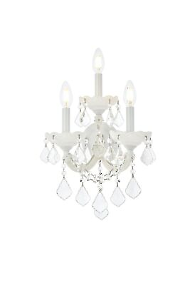#ad Elegant Lighting Maria Theresa Collection 3 Light Wall Sconce with Royal Cut ... $315.57