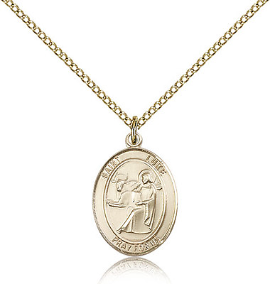 #ad Saint Luke The Apostle Medal For Women Gold Filled Necklace On 18 Chain ... $165.00
