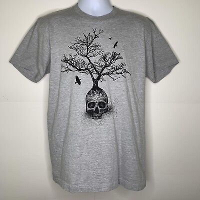 #ad Republic Of The Soul Graphic T Shirt Dead Tree Skull With Crows Mens LG $18.00