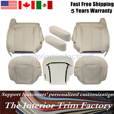 #ad For 2002 Cadillac Escalade Front Leather Seat Cover amp; Foam Cushion Light Tan $140.19