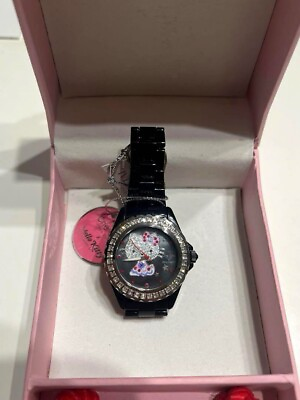 #ad Che Che New York Hello kitty Kawaii Black wristwatch Sanrio Genuine Unused $199.99