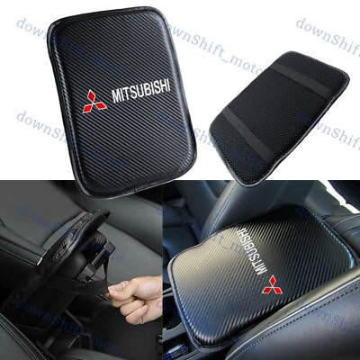 #ad Embroidery For MITSUBISHI Carbon Center Console Armrest Cushion Mat Pad Cover X1 $8.99