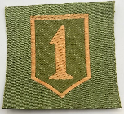 #ad RARE ORIGINAL WW1 US ARMY 1st DIVISION LIBERTY LOAN PATCH 100 YEARS OLD EXC $74.95
