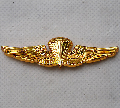 #ad US U.S. Navy Parachute Parachutist Landings Wings Badge Pin Gold US197 $10.39