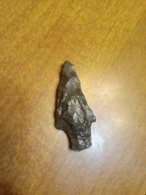 #ad Native American Arrowhead Black Stone 2in Found Mid IL Extremely Rare Artifact $19.98
