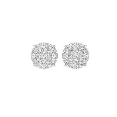 #ad Round Cluster Moissanite Studs 925 Sterling Silver $199.00