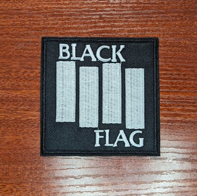 #ad Black Flag Band Patch Hardcore Punk Rock Band Embroidered Iron On 3.75x3.75quot; $5.00