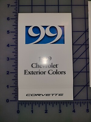 #ad 1999 Chevrolet Corvette Color Chip Folder Brochure $11.69