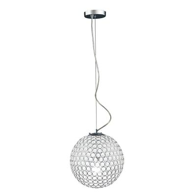 #ad Elegant Designs Sphere Pendant Elipse Genuine Crystal Ball Chrome $65.99