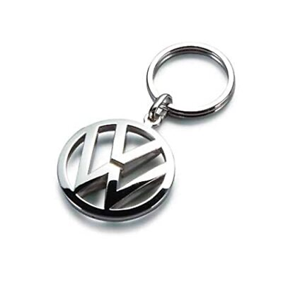 #ad Volkswagen Metal Key Chain Keyring Fob Silver $9.27