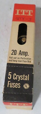 #ad ITT 30 Amp Crystal Fuses Box of 3 Cat No. P 1030 Made In USA Open Box Vintage $16.99