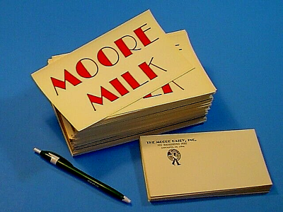 #ad 250 VINTAGE 1960#x27;s THE MOORE DAIRY MOORE MILK WATER SLIDE DECALS LANCASTER PA $55.00