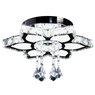 #ad Flower Chandelier Modern Crystal Ceiling Light LED Chandelier for Bedroom Foyer $57.98