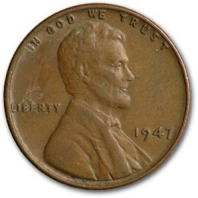 #ad 1947 P Lincoln Wheat Penny G VG $1.85