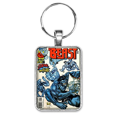 #ad The Beast #1 Cover Key Ring or Necklace Classic X MEN Comic Book Jewelry $12.95