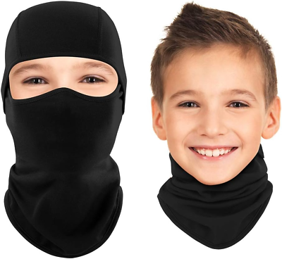 #ad Kids Balaclava Ski Mask Cold Weather Windproof Face Mask Winter for Skiing $12.86