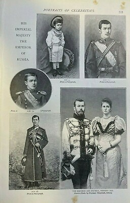 #ad 1896 Czar Nicholas II of Russia $19.99