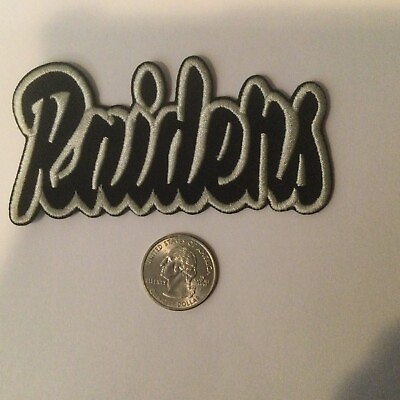 #ad Oakland Raiders Las Vegas Raiders Vintage Iron on Embroidered Patch 4” X 2” $6.49