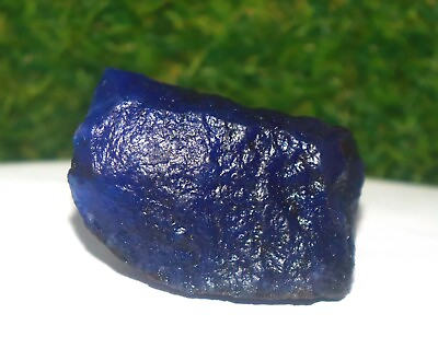 #ad #ad Royal Blue Sapphire Rough 575.00 Carat 65mmX43mm Certified African Gemstone DS $17.69