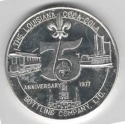 #ad The Louisiana Coca Cola Bottling Company LTD 75 Years 999 Silver Coin Ingot $49.00