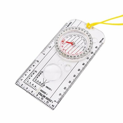 #ad Magnifying Compass Army Scout Hiking Camping Boating Map Reading Orienteering $6.37